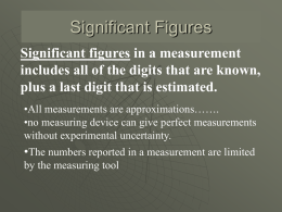 Significant Figures Notes