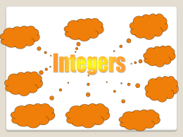 1a. Introduction to Integers