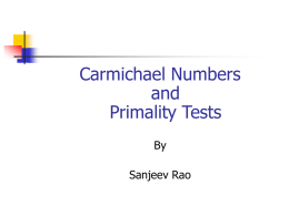 Carmichael Numbers