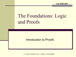 Introduction to Proofs