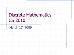 CSCI 2610 - Discrete Mathematics