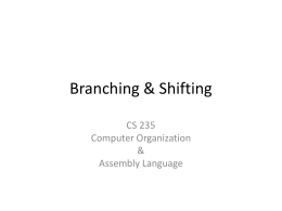 06_Branching & Shifting