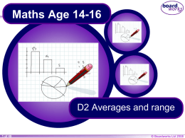 D2 Averages and range