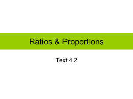 Ratios and Proportio..