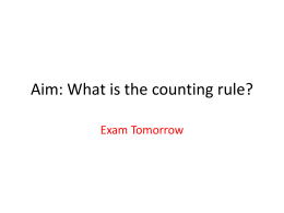 Aim: What is the counting rule?