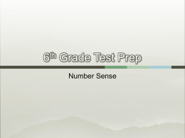 6th Grade Test Prep