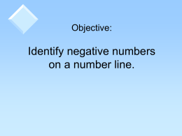 Negative Numbers EDI