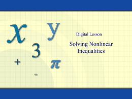 Solving Nonlinear Inequalities