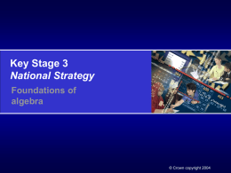 Key Stage 3 National Strategy Mathematics