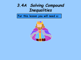 compound inequality