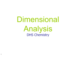 Dimensional Analysis - SandersScienceStuff