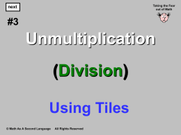 (Division) Using Tiles