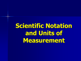 File scientific notation and units of measurement