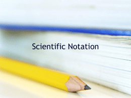 Scientific Notation Introduction