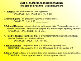 Positive Rational Numbers