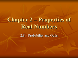 2.8 - probability and odds