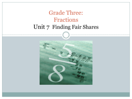 3rd Grade Fractions 3rd Sesstion 2013