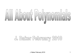 All about polynomials booklet