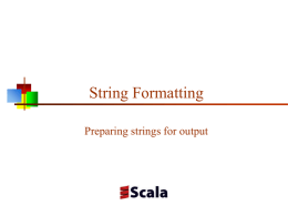 Formatting strings