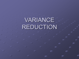 variance reduction