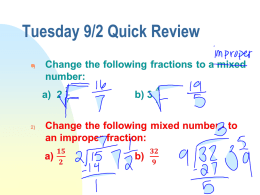 Multiplying With Fractions