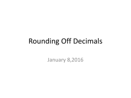 Rounding Off Decimals