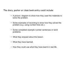Diary / Class Book - mathsleadteachers
