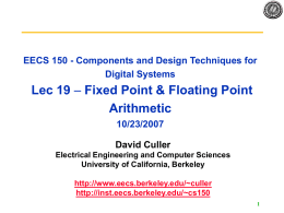 Chapter # 5: Arithmetic Circuits Contemporary Logic Design Randy