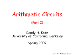 23-ArithI - University of California, Berkeley