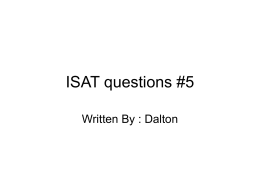 ISAT questions #5