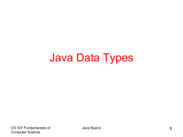 PowerPoint Slides on Data Types