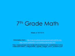 7th Grade Math