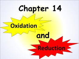 Oxidation – Reduction Reactions