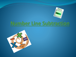 How to use a numberline for subtraction