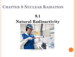 Chapter 3 Nuclear Radiation