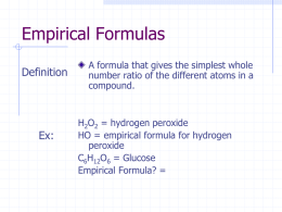 Empirical and Molecular Formula Notes