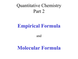 Quantitative Chemistry Part 2