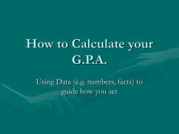 How to Calculate your GPA