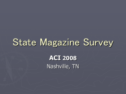 State Magazine Survey