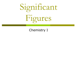 Significant Figures