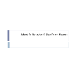 scientific notation significant digits
