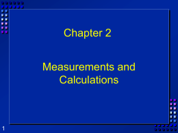 Chapter 2: Measurements