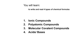 Writing Chemical Formulas Chapter 7 p. 203