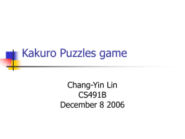 Kakuro Puzzles game