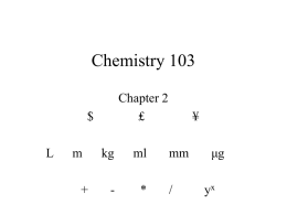Chemistry 103