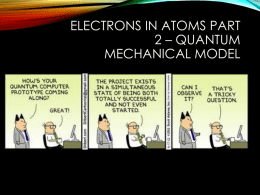 Electrons in Atoms Part 2 – Quantum Mechanical - chem30-wmci