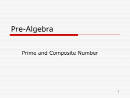 I CAN identify prime and composite numbers.