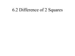 difference of two squares