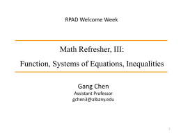 Math Refresher III slides