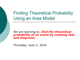 Mod 3 - Theoretical Probability - Area Model